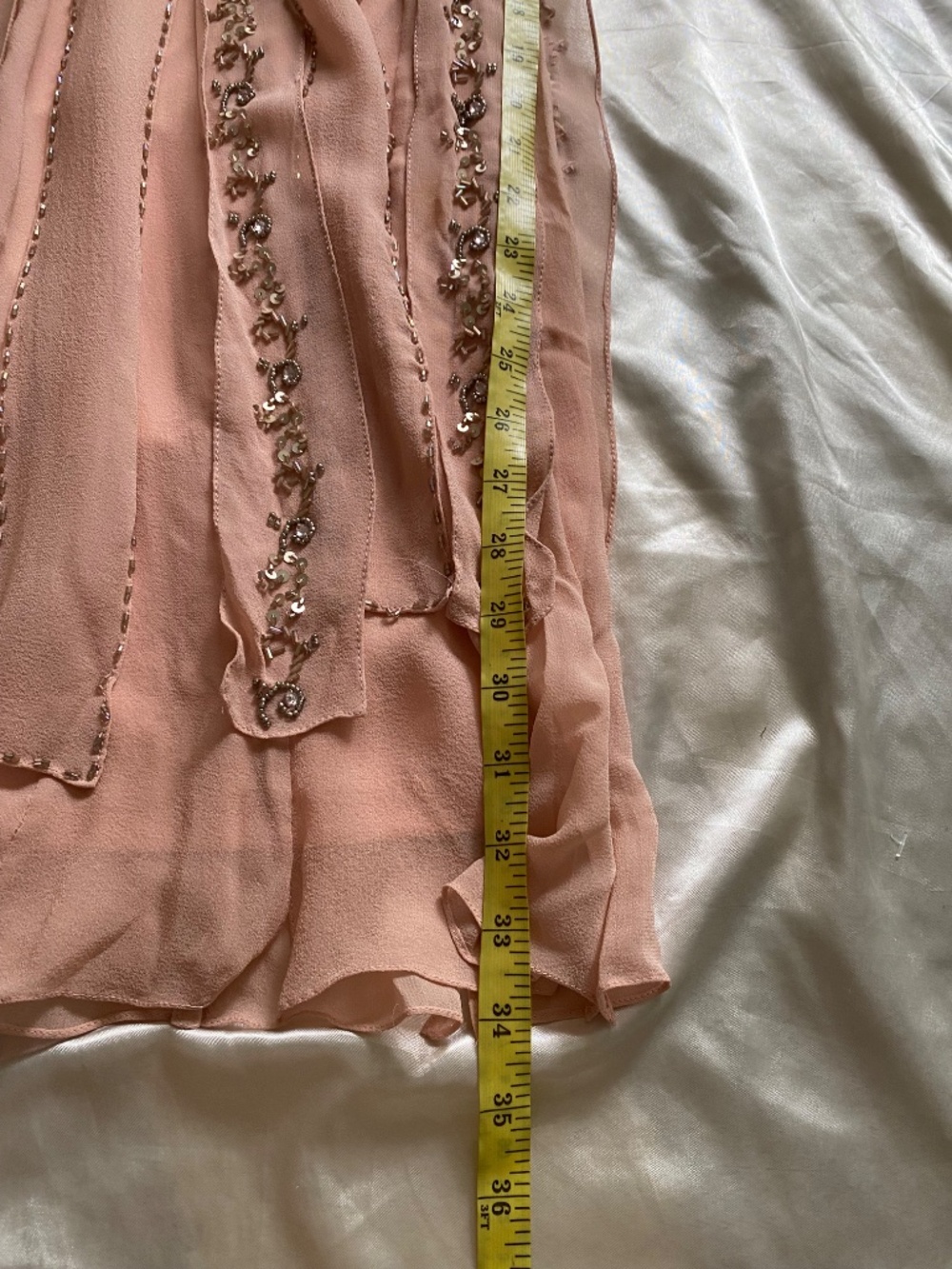 Rare Vintage y2k Sue Wong Pink Silk Beaded Flapper Party Dress Size 2 *read* - Picture 7 of 12